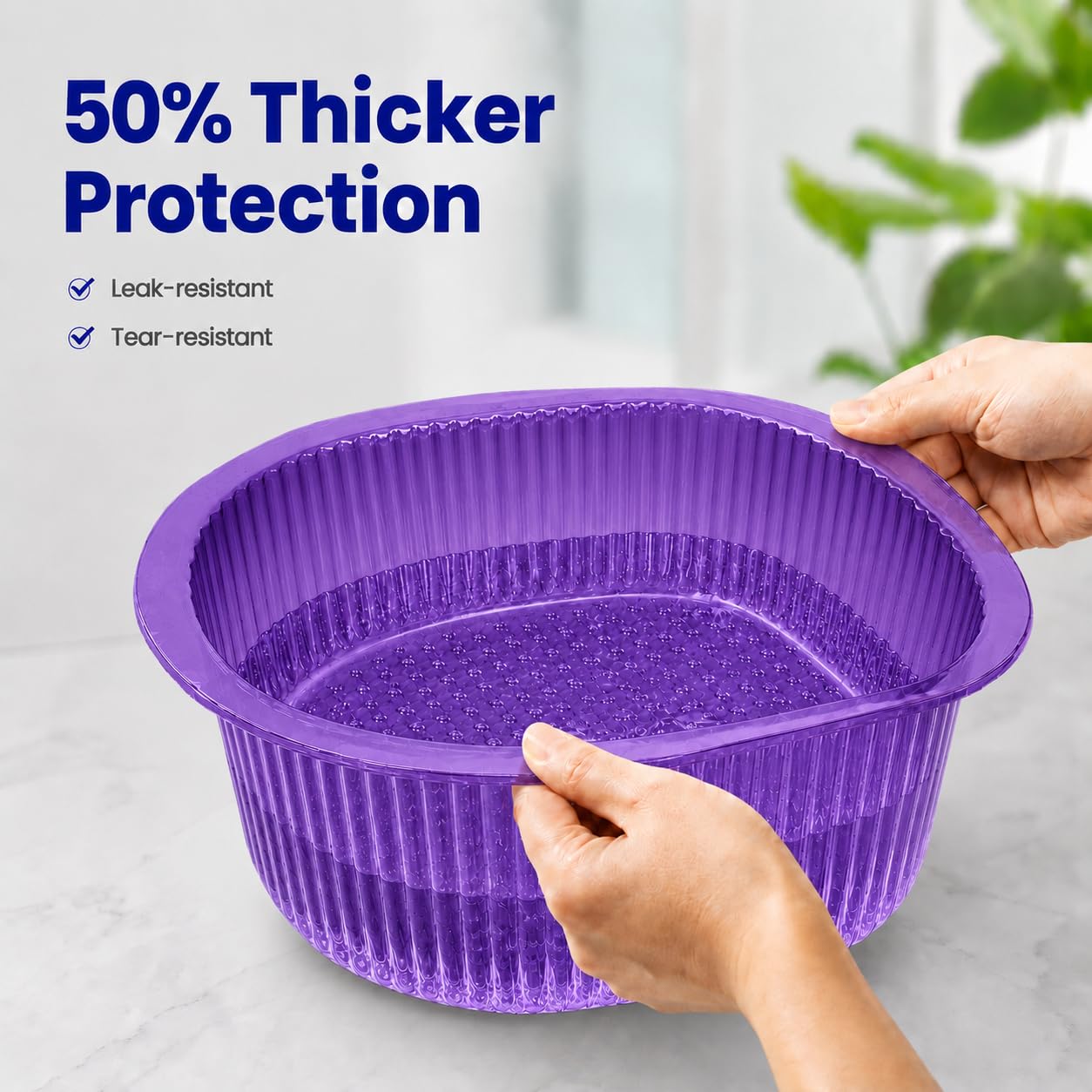 ForPro Universal Disposable Pedi Bath Liners, 50% Thicker Plastic