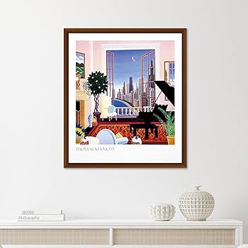 額装済/Manhattan/トーマス マックナイト/ポスター トーマス・マックナイト ワイドポスター額「MANHATTAN