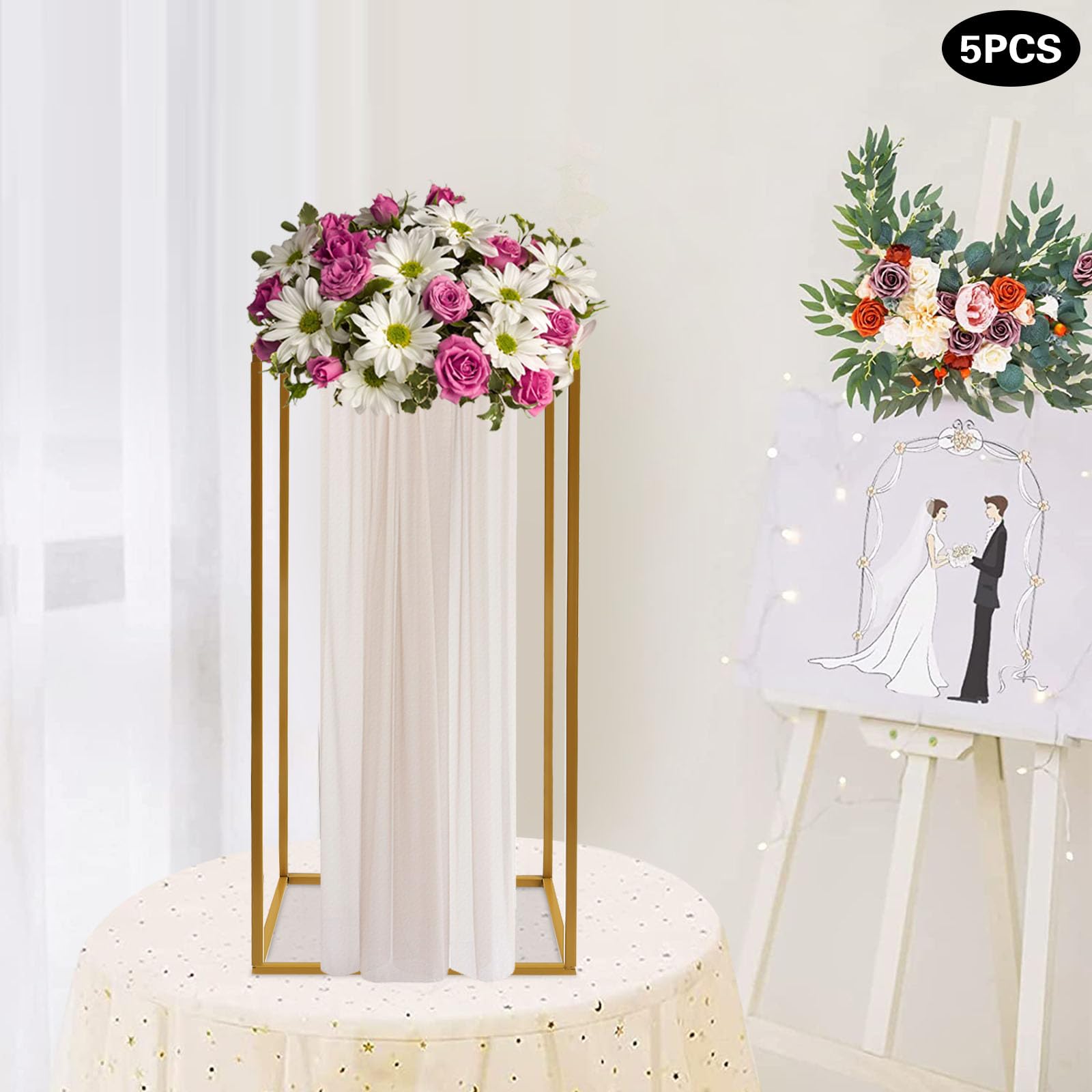 Stands De Boda Celebraciones Tiendas Aberturas Eventos Soporte Arco Soporte Flores Geométricas Decoración Mesa Fiesta Casa Boda Mesa Comer Arco Bodas Cumpleaños