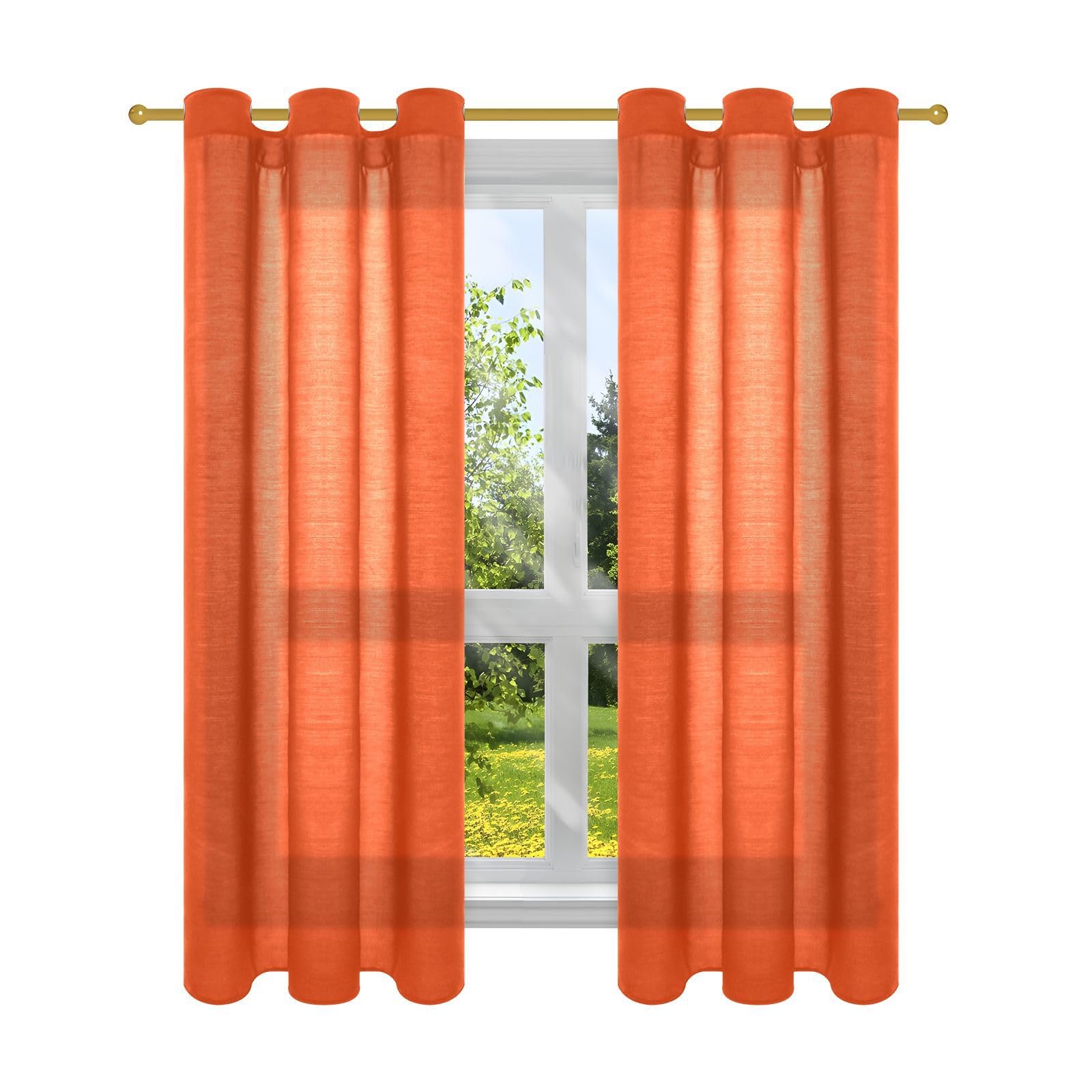 Rideaux courts mandarine : la solution pour habiller vos petites fenêtres