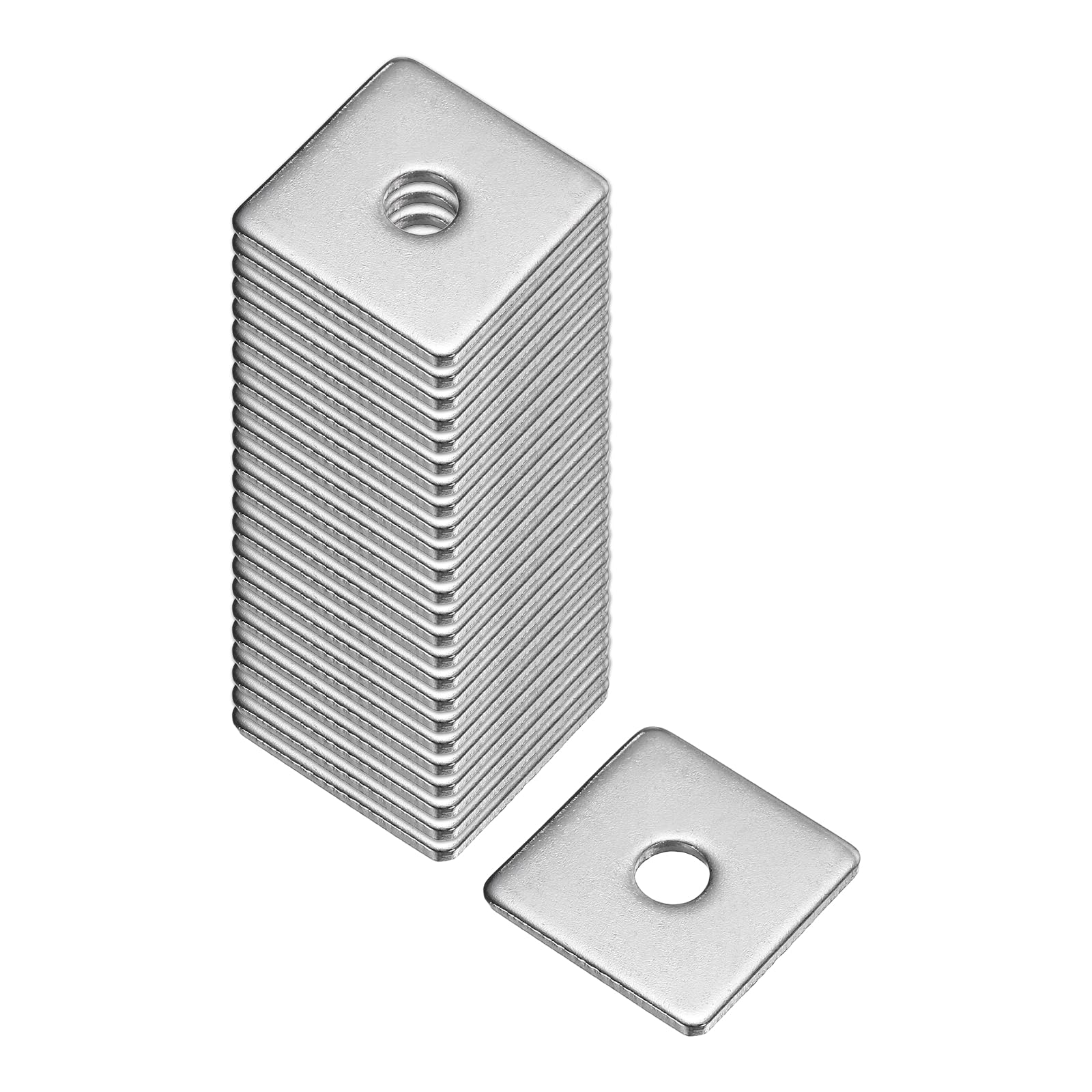 Amazon | uxcell スクエアワッシャー 25枚 M6x25x25x2mm 304ステンレス