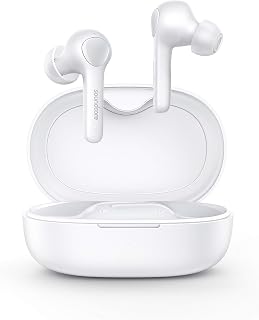 Soundcore Anker Life Note True Wireless Earbuds with 4 Mics, 40H Playtime, CVC 8.0 Noise Reduction, Graphene Driver, Clear Sound, USB C, Wireless Earphones for Work, Home Office (Renewed) (White)