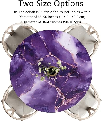 Vista 114 de cfpolar Mantel redondo ajustable de verano, hojas de palma tropical, borde elástico, mantel redondo lavable para uso en interiores y exteriores, se