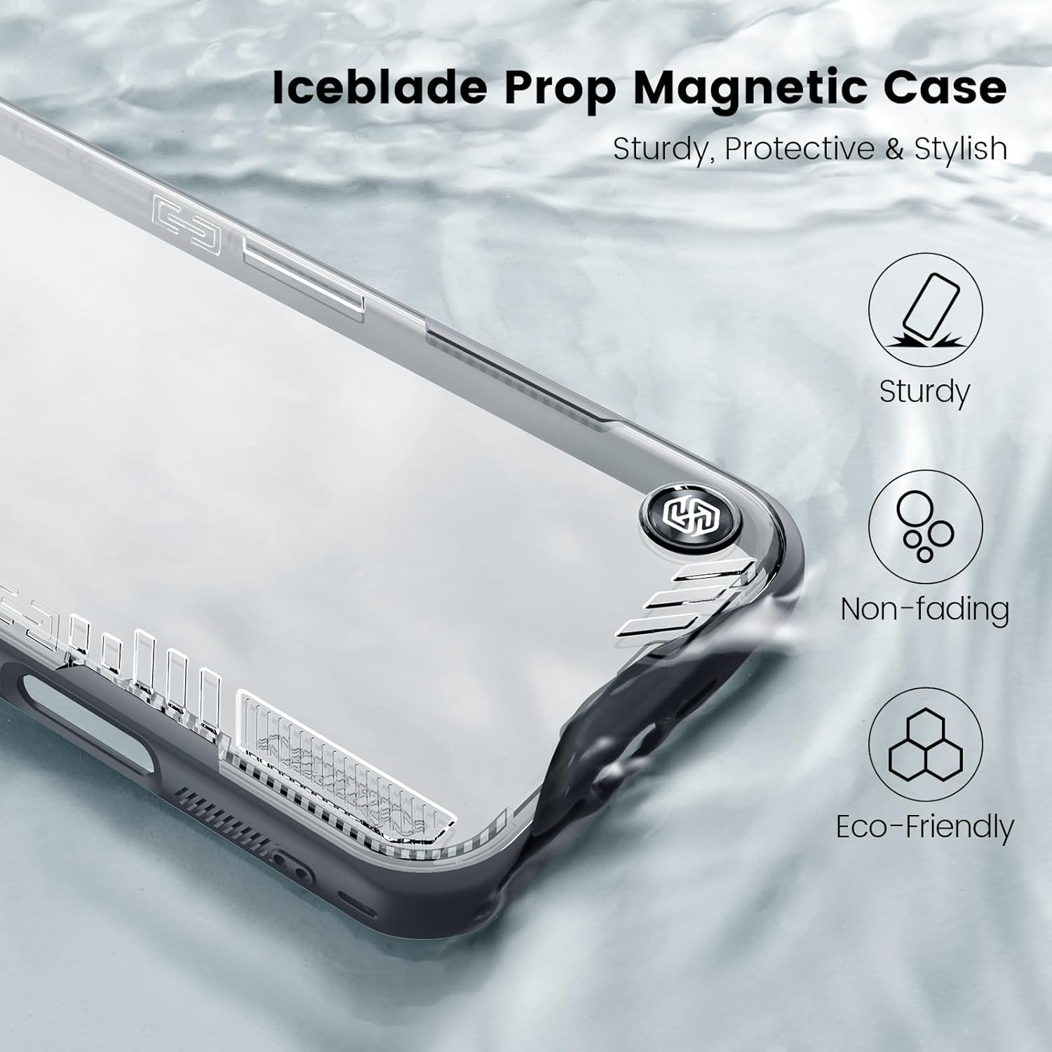 Nillkin for iPhone 16 Pro Max Case Clear, Never Yellow and Biodegradable Material, Translucent Case with Invisible Kickstand & Camera Cover, Slim Protective Phone Case for 16 Pro Max 6.9 inch, Black - Image 5