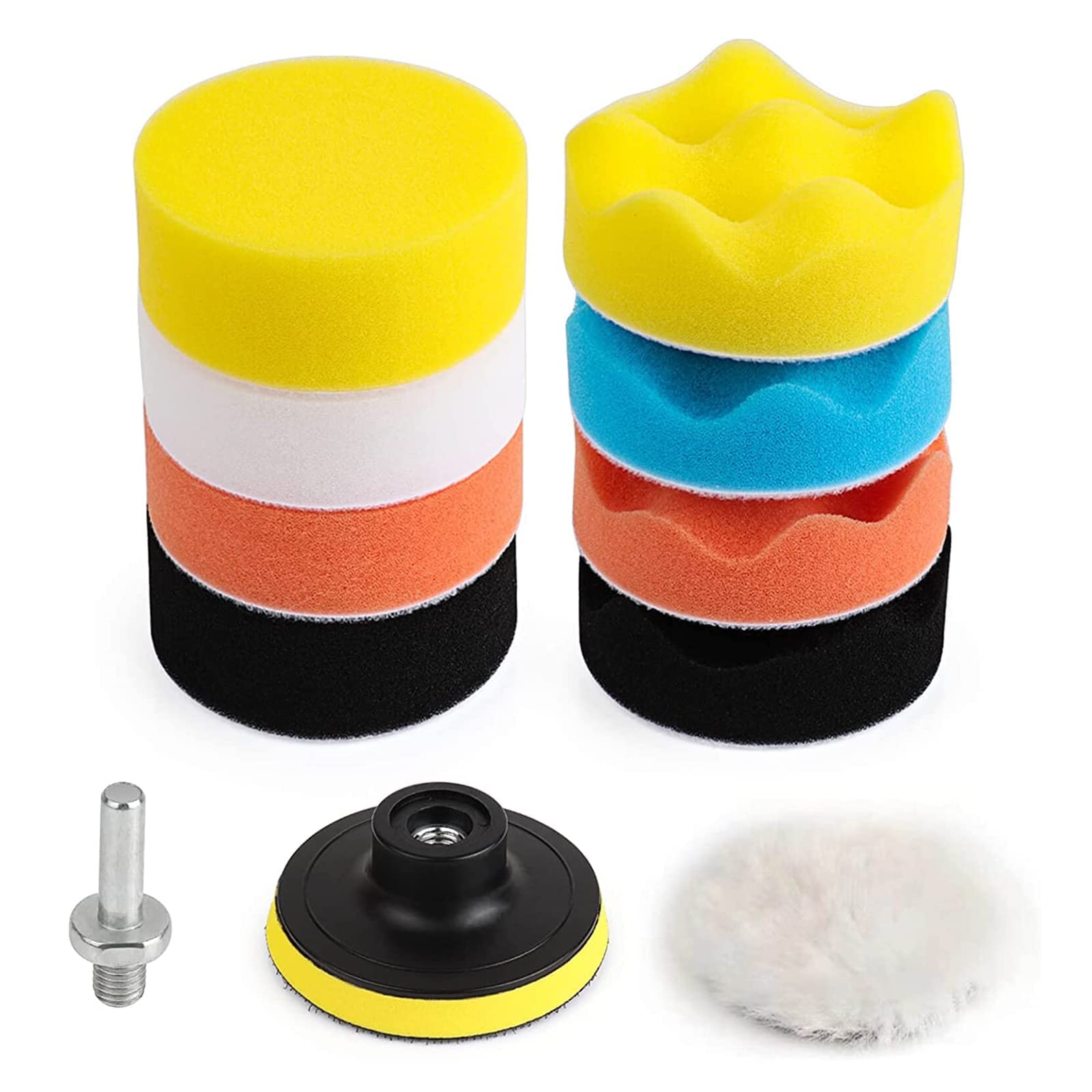 Kaneonna 11 Pcs 3 Inch Sponge Polishing Pad Kit, Car Polishing Pad, Wool Polisher Case with Drill Car Foam for Sanding and Polishing (B0BW2VL98H) Amazon Price History, Amazon Price Tracker