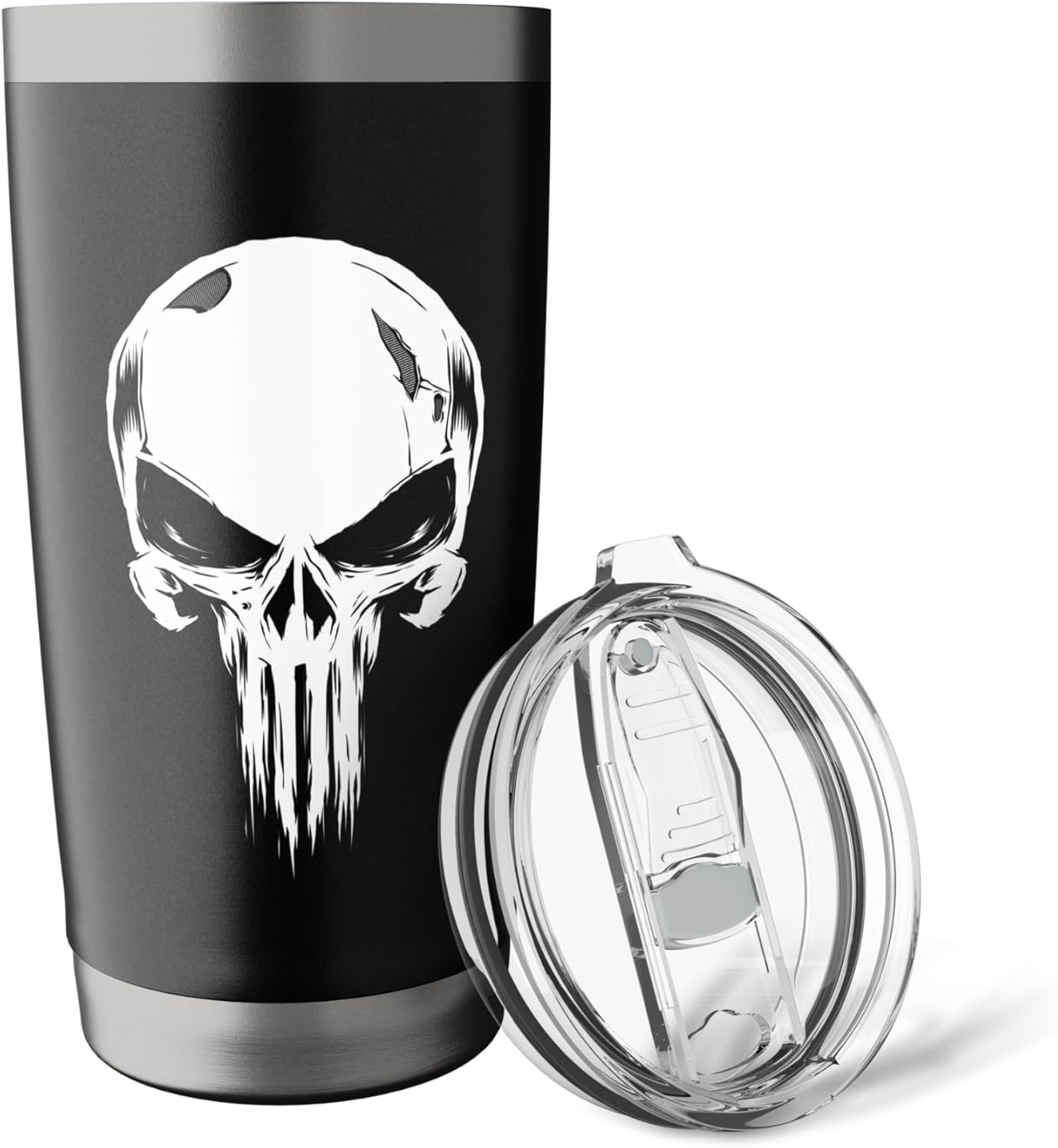 Marvel The Punisher Broken Skull Symbol Stainless Steel Insulated Tumbler - Image 5