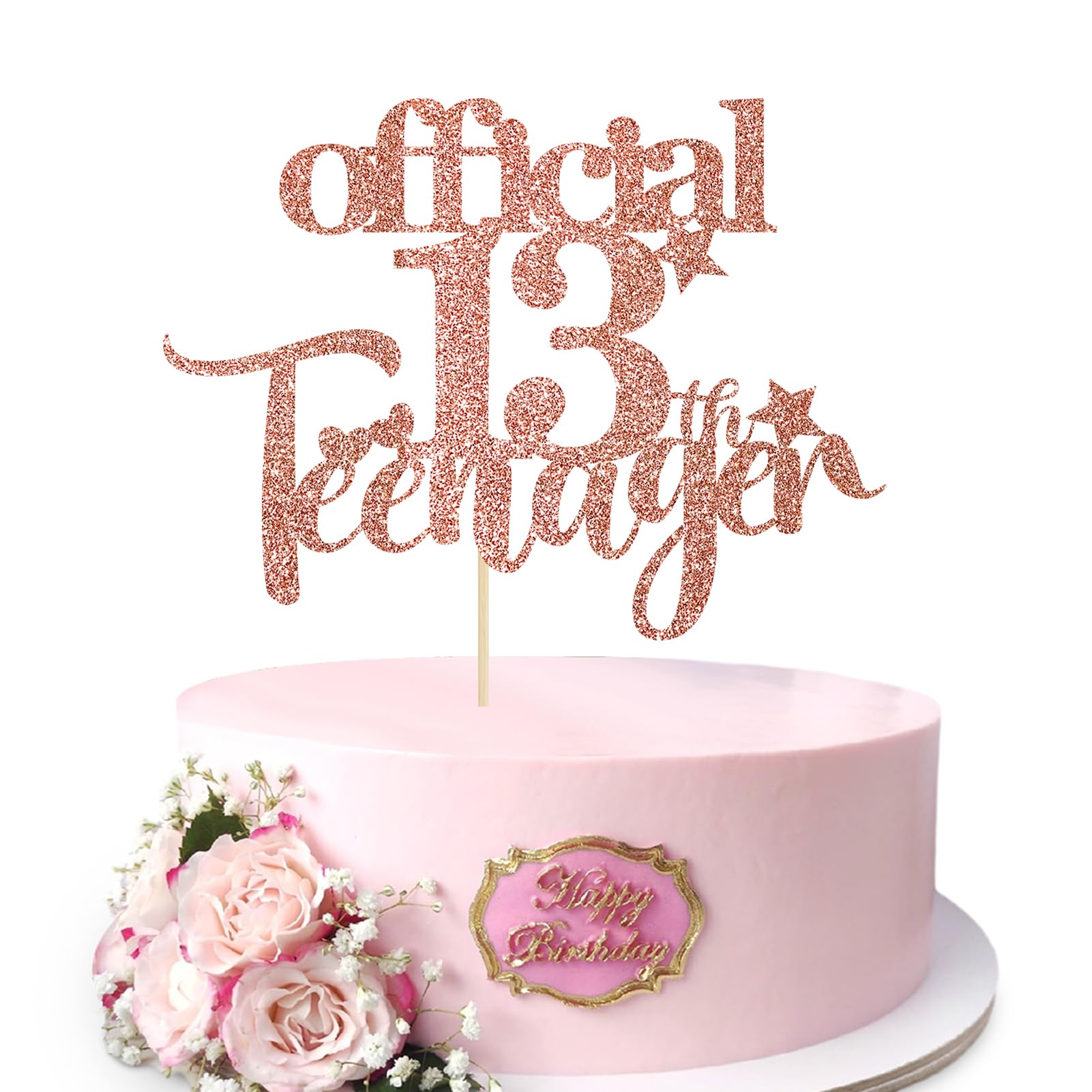 Un Gâteau D'anniversaire Rose Avec Un Gâteau Rose Et Une Bougie Rose. | PSD Premium