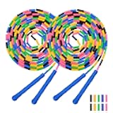 Dutch Jump Rope 16 FT 1 Pack/2 Pack, Long Soft Beaded Jump Rope, Adjustable Segmented Skipping Rope for Kids Adults, Multiplayer Jumping Rope for Fitness Outdoor