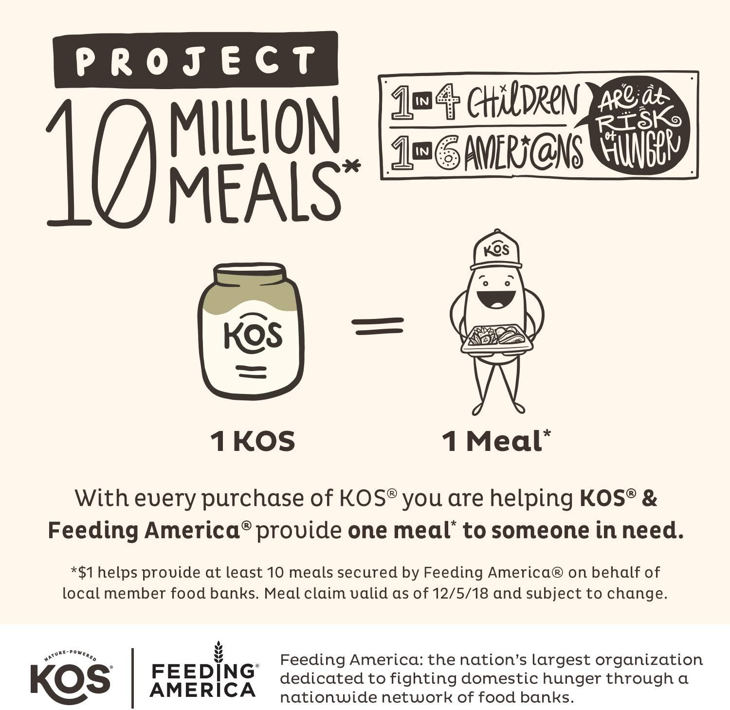 KOS Organic Plant Based Protein Powder, Chocolate - Delicious Vegan Protein Powder - Gluten Free, Dairy Free & Soy Free - 0.85 Pounds, 10 Servings : Health & Household