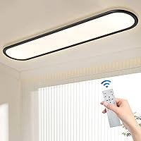 Vista 14 de Ganeed Lámpara de techo LED regulable de 39.4 pulgadas, lámparas de techo largas de alto brillo, 3000-6000 K seleccionables, moderna, ultrafina