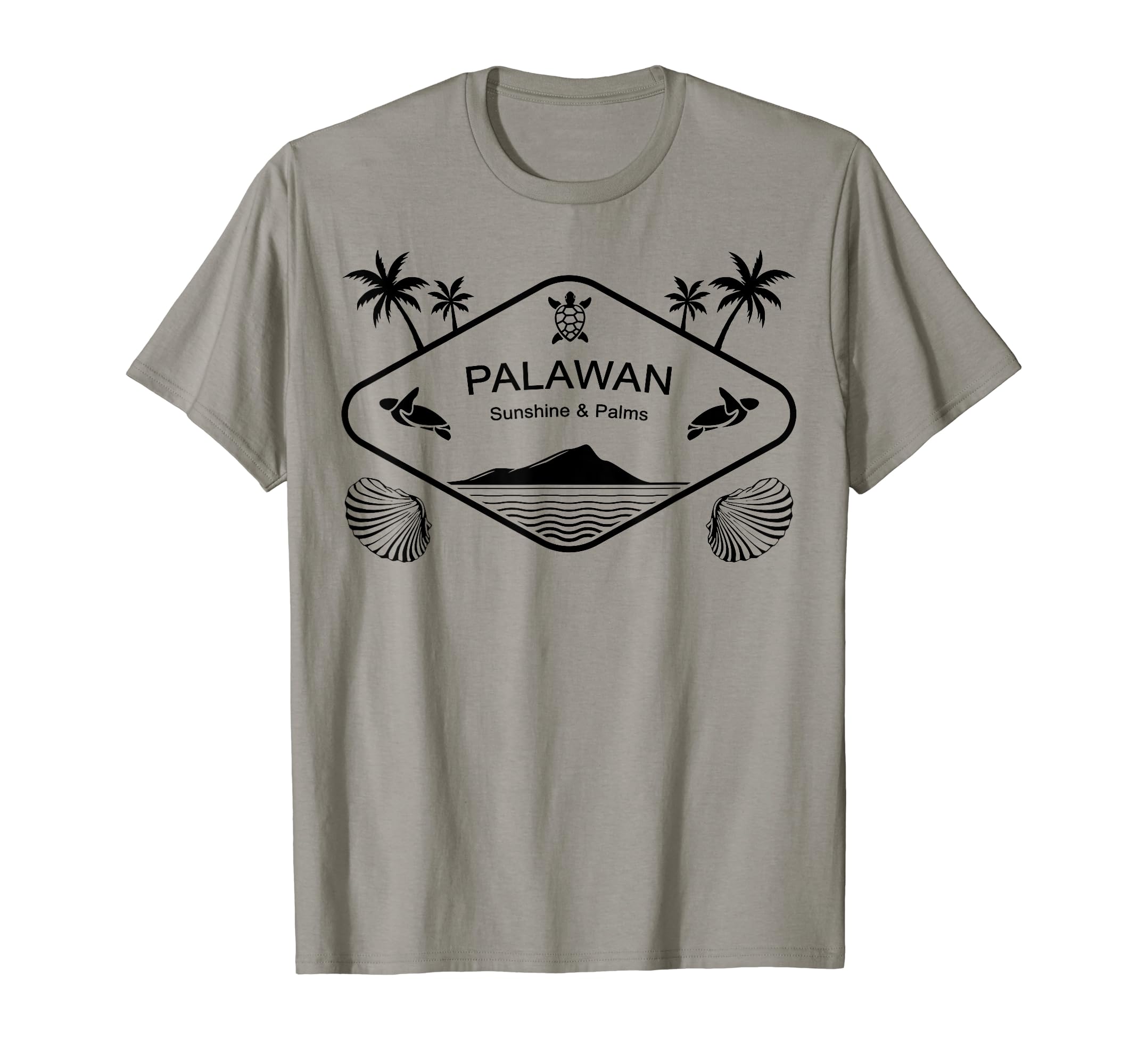 PhilippinesPalawan Palms Sea Turtle Seashell Island Boracay Philippines T-Shirt