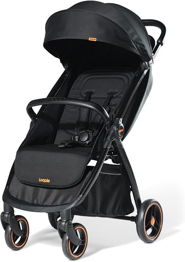 Loopie Hop Stroller | 1 hand fold Cabin Stroller| EN 1888 Certified | 3 position recline Seat| Aluminium Frame| Sun Protec...