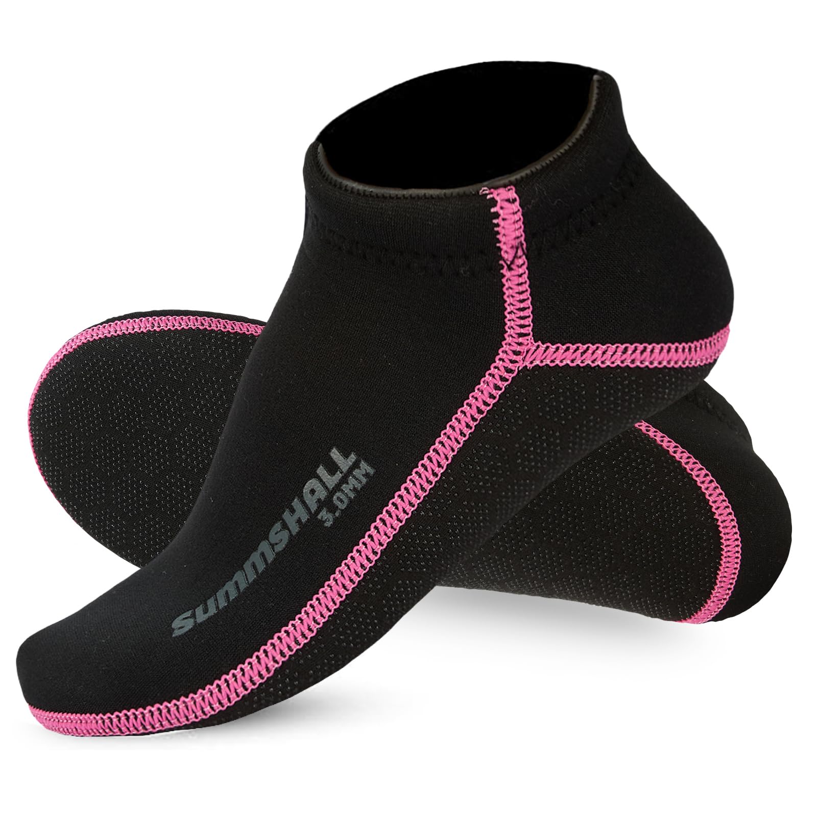 Summshall Neoprene Socks, 3MM Anti-Slip Wetsuit Socks for Men Women Shorty Warm Fin Socks Thermal Swimming Socks for Cold Water Snorkeling Kayaking Beach Hiking