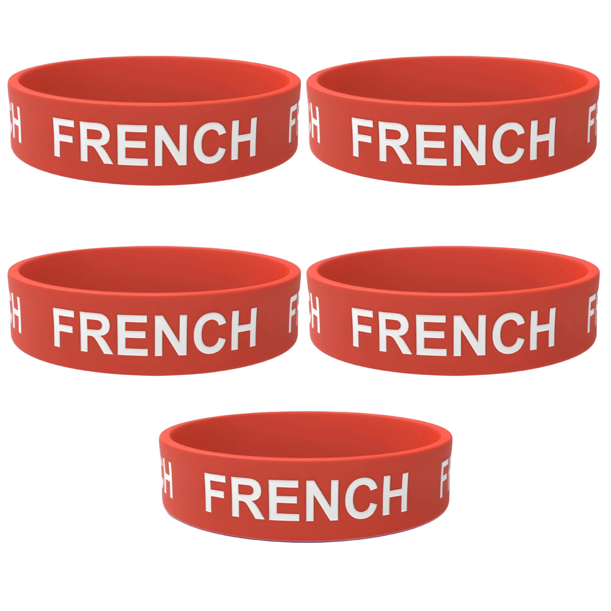 Rousse Bands French Dressing Label Band - Silicone Squeeze Bottle Label for 16oz, 20oz, 24oz, 32oz French Squirt Bottle Containers - Printed Colored