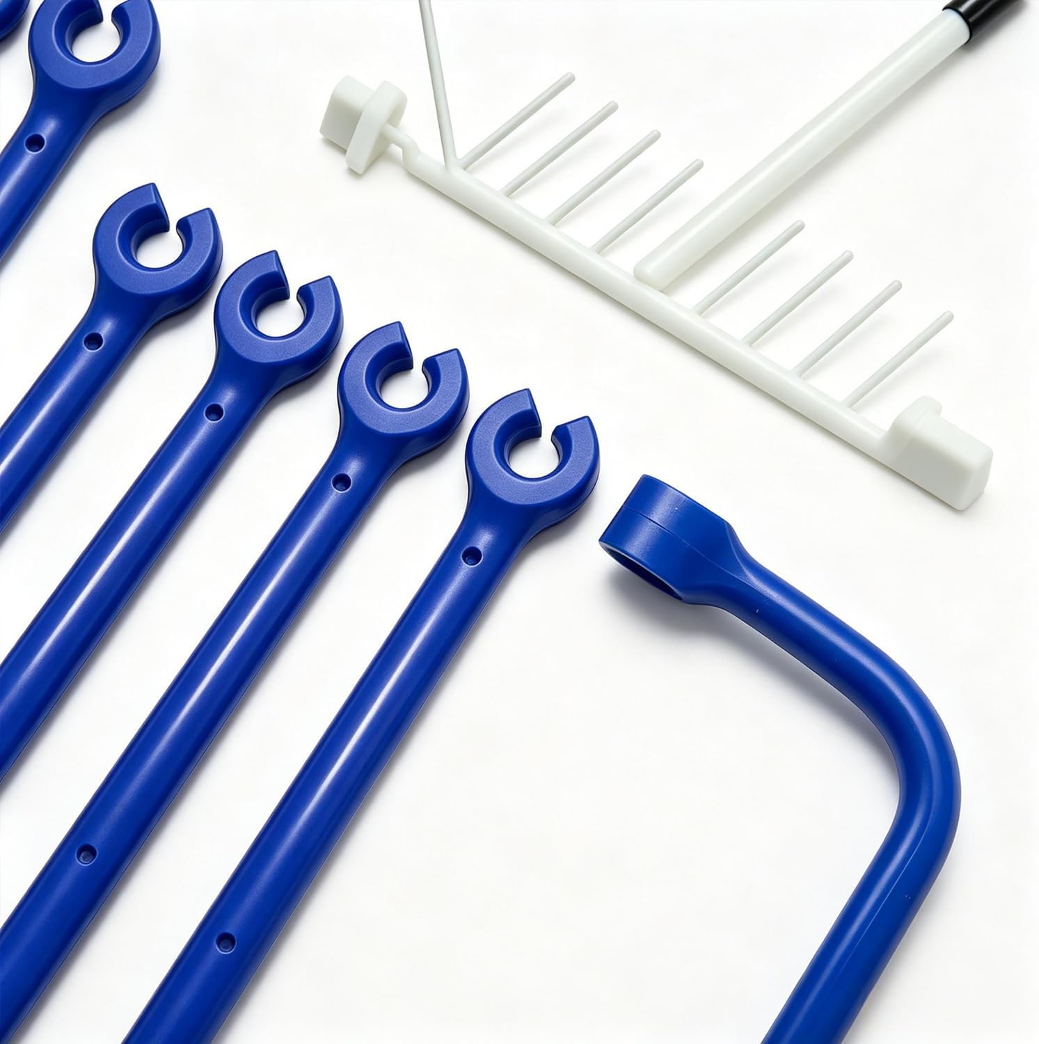 9 Pcs Dishwasher Attachment Blue Silicone Stemware Saver Wine Glass Prevent Breakage Accessory