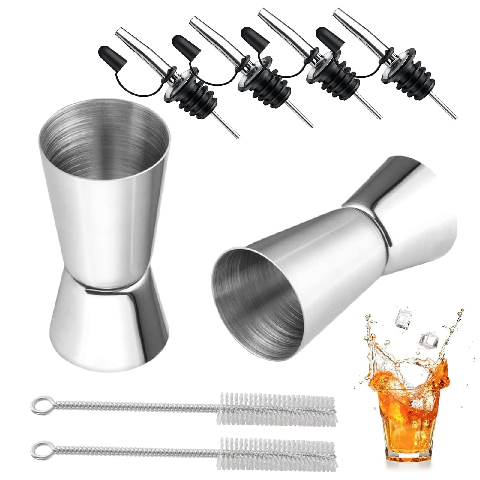 Misurino Per Cocktail Jigger Doppio Per Cocktail - Misurino In Acciaio Inox 304, Scale 30ml E 45ml, Per Baristi E Home Bar Misurino Con Scala Incisa Permanente