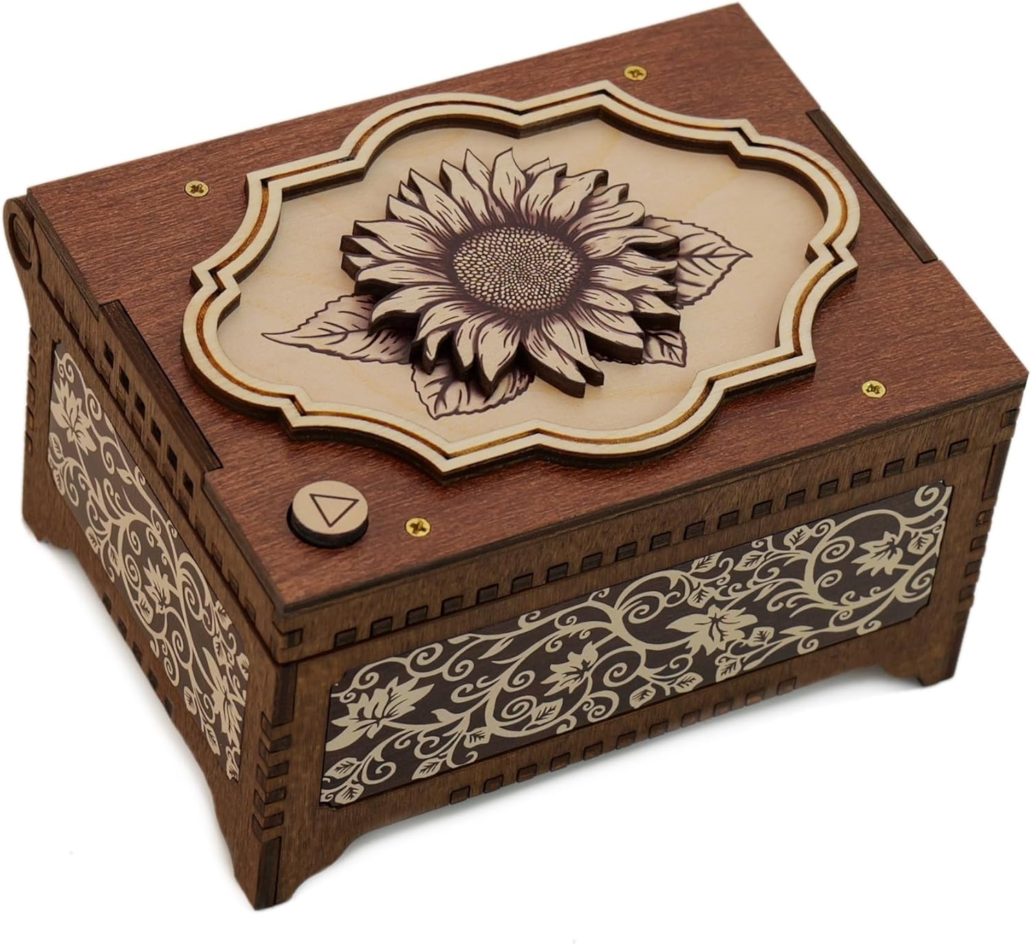 Custom Song Flower MP3 Music Box, Plays Any Song, Personalized Photo Print, Choose from 21 Flower Types
