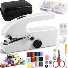 Handheld Sewing Machine for Beginners, Mini Portable Electric Sewing Machine, Easy to Use, Fast Stitch for Fabrics &amp; Clothes, Travel &amp; DIY, Compact &amp; Lightweight