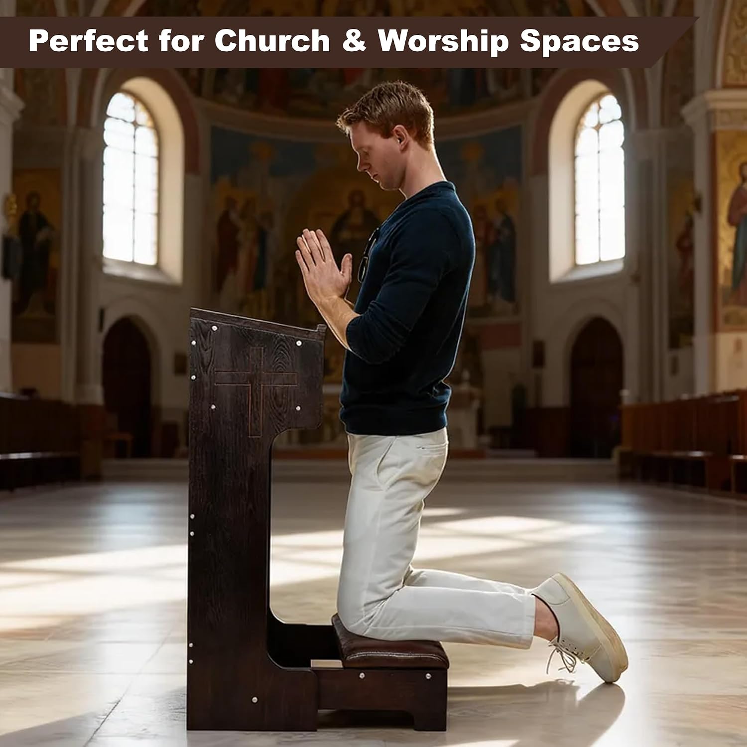 Prayer Bench Kneeler, Wooden Prayer Kneeler
