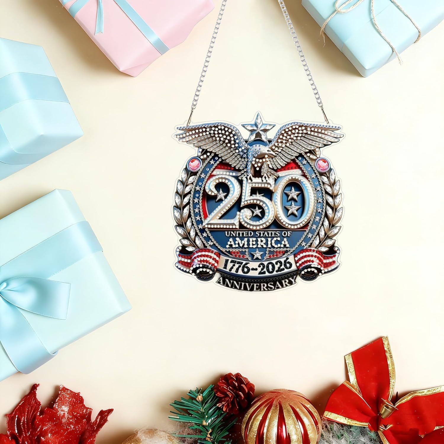 ARPADAMO Hanging Ornament Diamond Art Kits for Adults Eagle 6.9x7.2in image 3