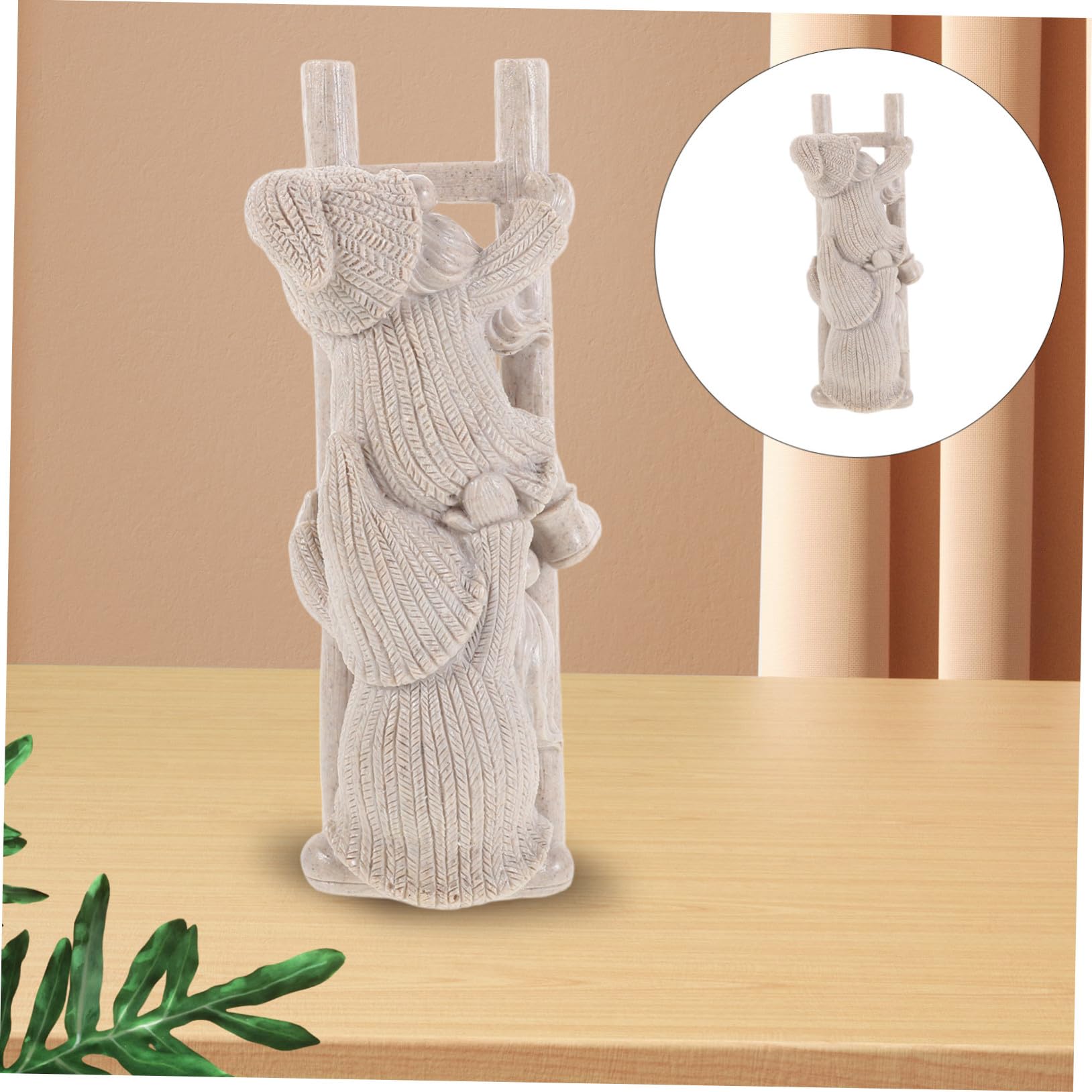 Abaodam Statue de GNOME Grimpeur en Résine, Décor de Noël pour Jardin