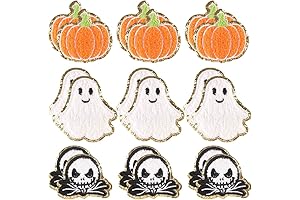 Halloween Pumpkin Ghost Skull Iron On Patches