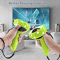 Vista 2 de for Oculus Quest 2 Accessories Silicone Face Cover VR Shell Cover Touch Controller Lengthening Grip Cover with Battery Opening Adjustable with