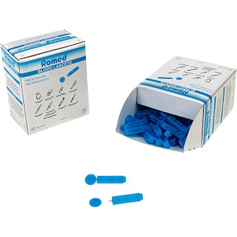 Blood Lancets Blue Tri-bevel Lancing Machine - 1000 blue lancets, <em>not present</em>