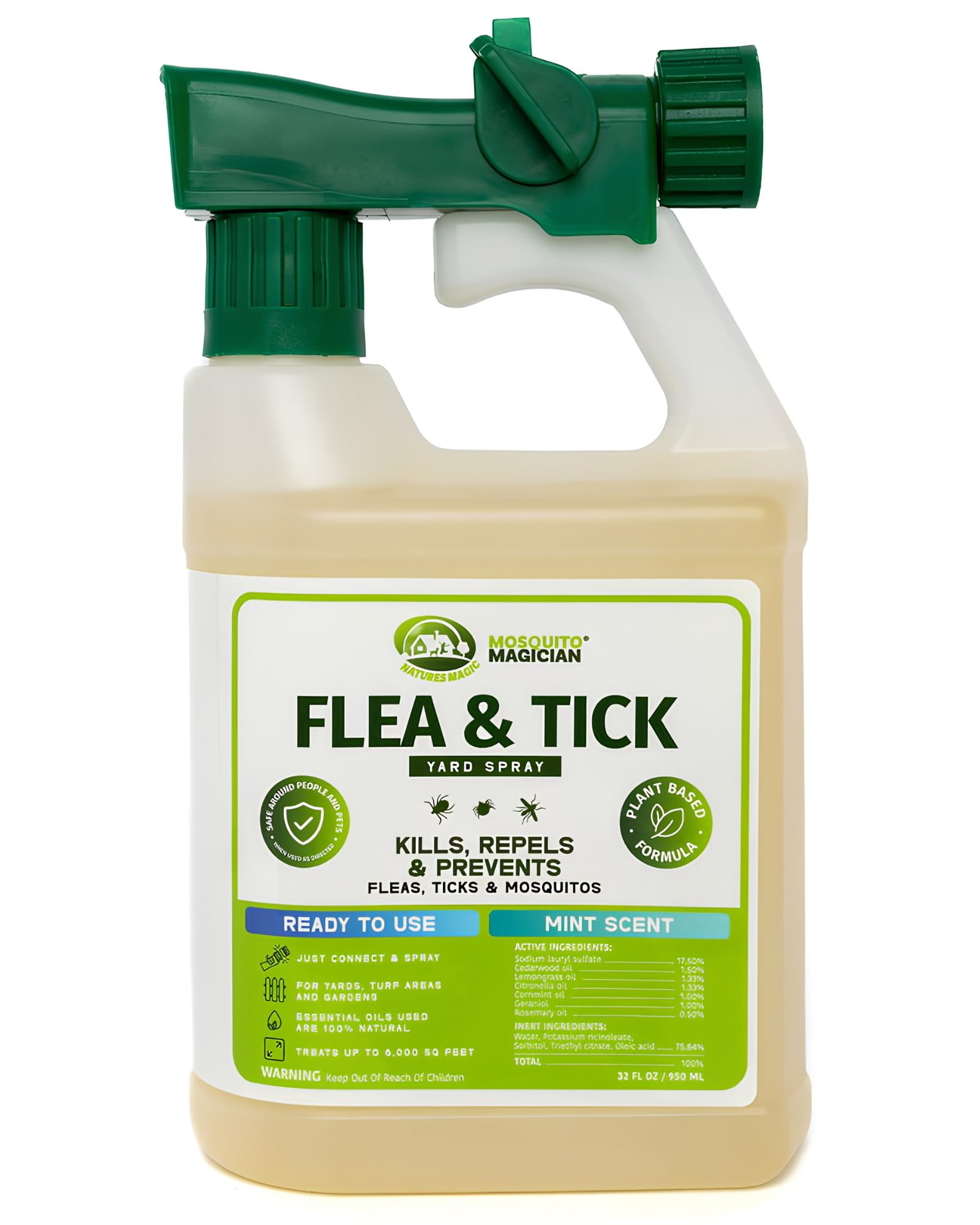 Flea & Tick Yard Spray with Hose End Sprayer