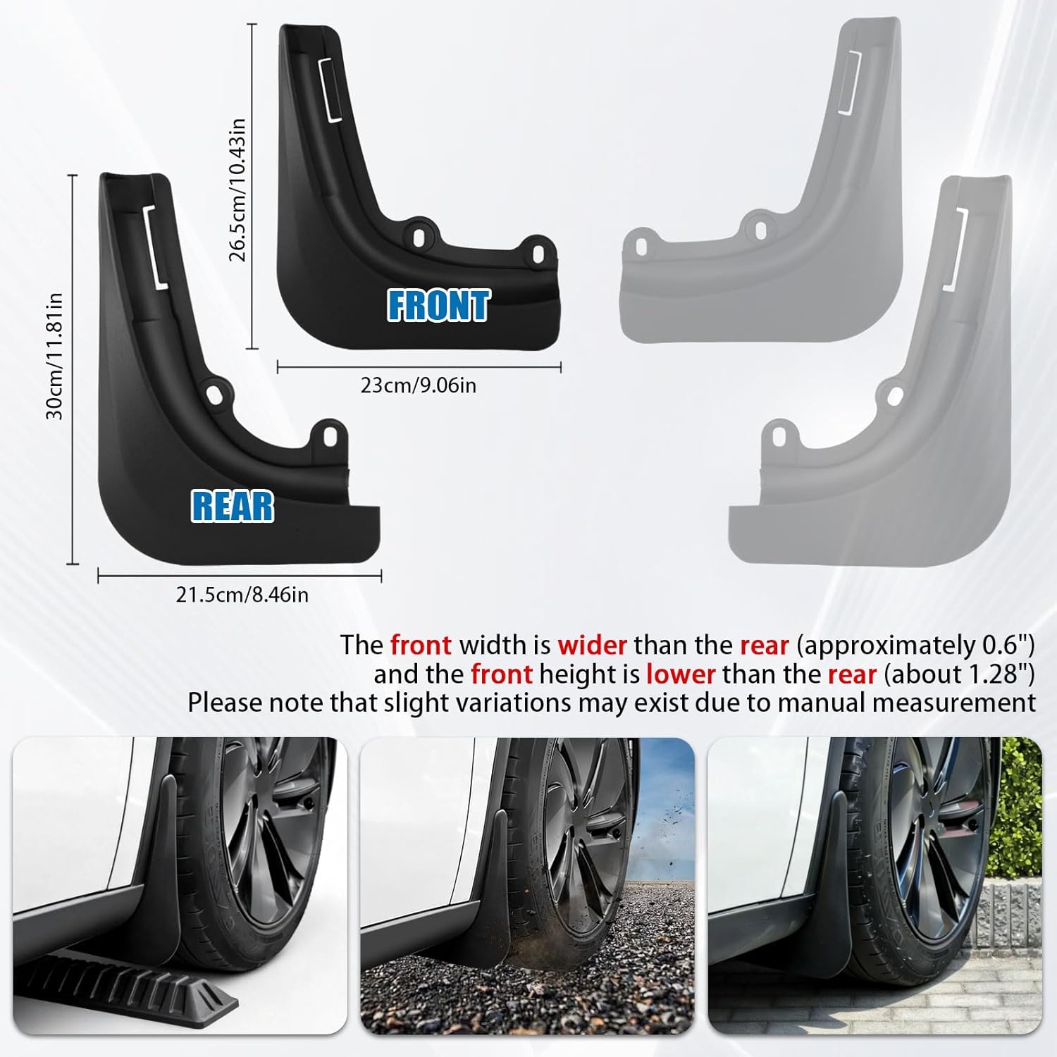 Mud Flaps for Tesla Model Y Juniper Accessories (2025-2026) - Exact Fit No Drill Military-Grade Rugged Durability Mudflaps, Anti-Scratch Low Drag Paint Protection Mud Guards Model Y Juniper Upgraded
