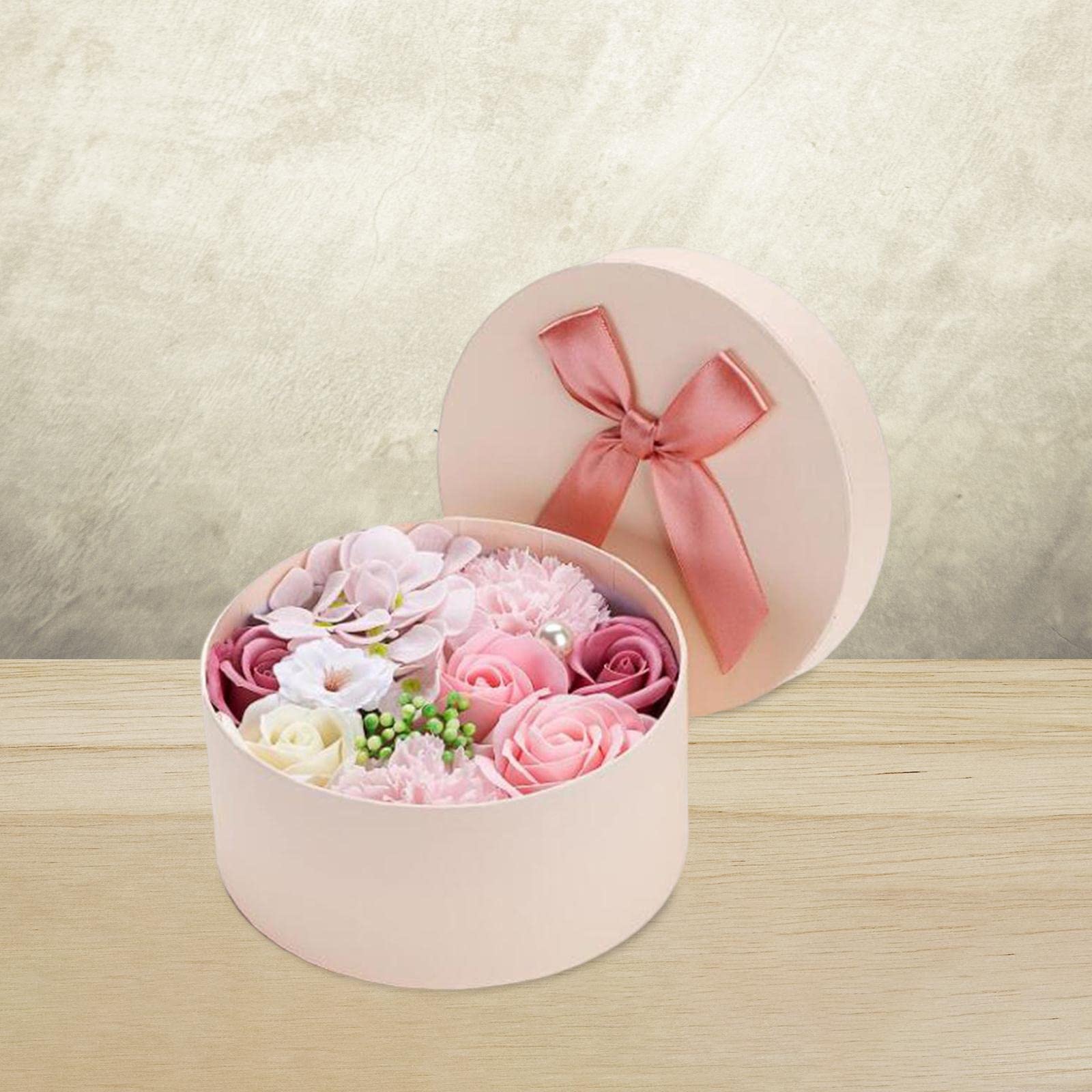 Boîte Cadeau Fleur De Savon Rose - Cadeau Romantique Pour Fête Des Mères, Anniversaire Ou Saint-Valentin