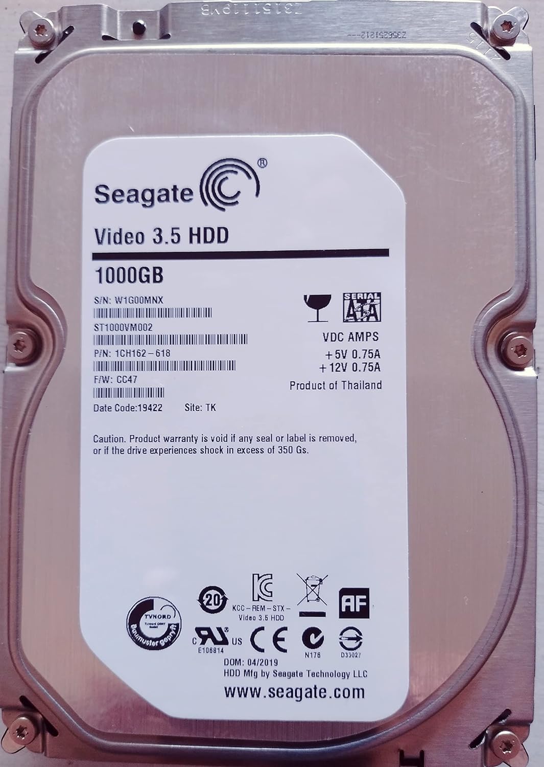1 TB Internal Hard Drive HDD 3.5 Inches (8.8 cm) SATA 6 Gb/s 7200 RPM 64 MB Cache for Computer Desktop PC (ST1000DM010) (B0CQW8S844) Amazon Price History, Amazon Price Tracker