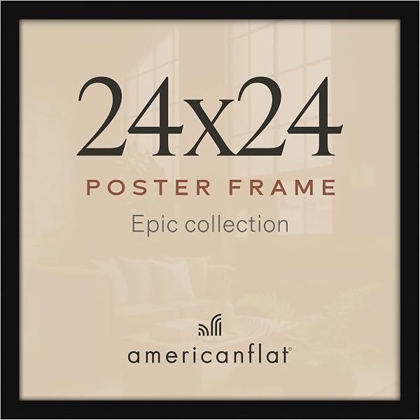 Americanflat 24x24 Poster Frame - Engineered Wood - Black