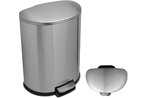 QUALIAZERO 13 Gallon Kitchen Step Trash Can with Lid