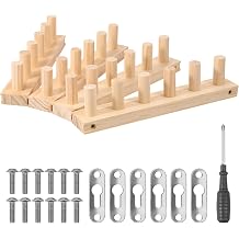 SYKUIHSG Chunky Knitting Loom, 47" Adjustable Chunky Knitting Blanket Machine, Wood Frame Weaving Portable for Knitting and Blanket Making Beginners