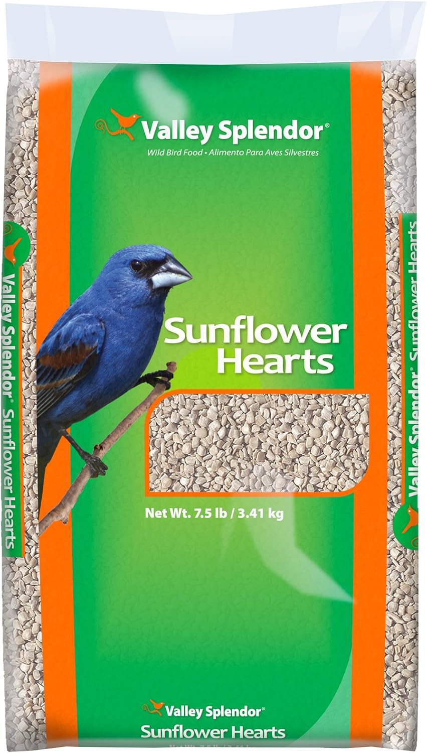 Valley Splendor Sunflower Hearts Bird Seed, 7.5 lbs