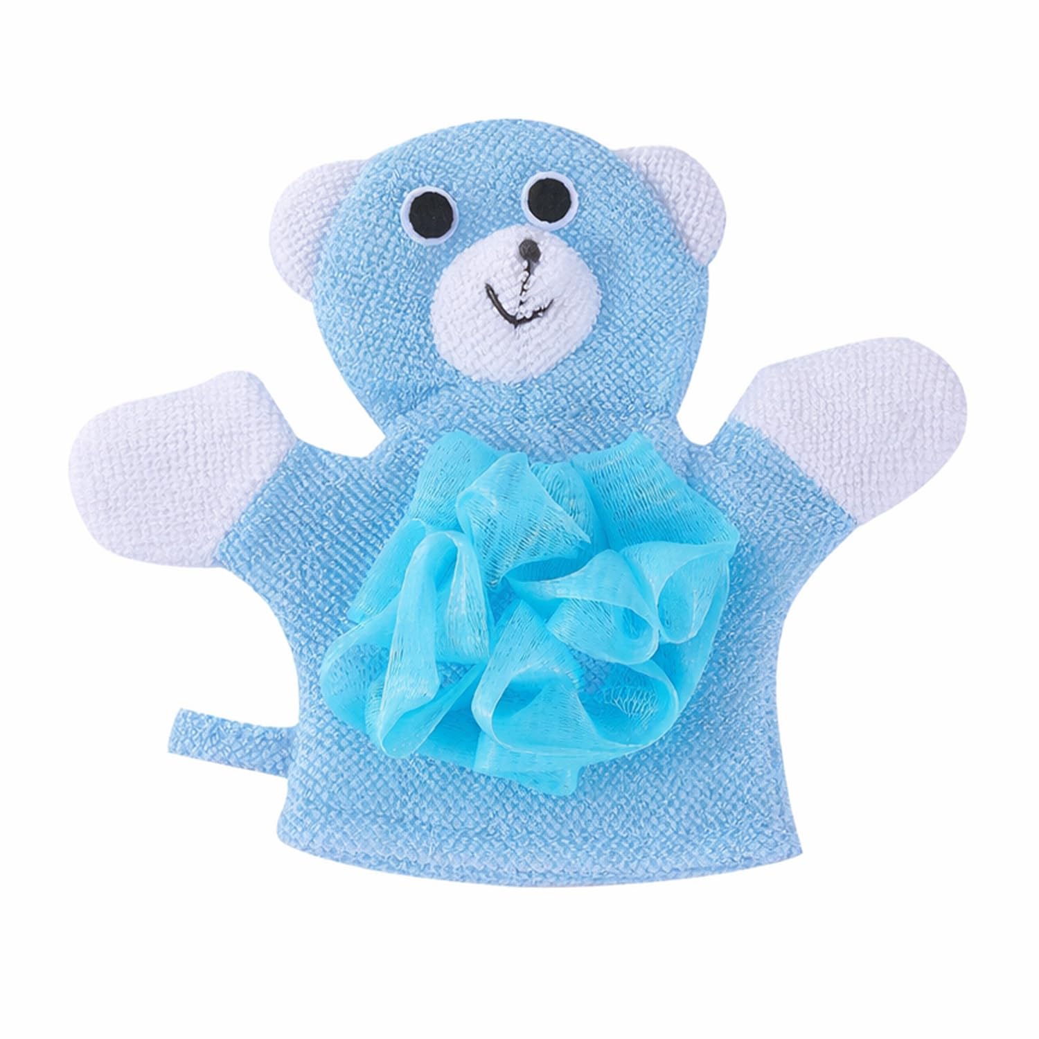 SYGA Teddy Face Cartoon Bathing Gloves Children Cartoon Bath Towel Baby Bath Gloves(Blue)-image-41