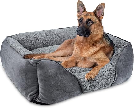 MIXJOY Extra Extra Large Dog Bed Washable, XXL Dog Bed Low Front Edge