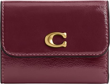 Coach Essential Card Holder Wallet In Glazed Leather
