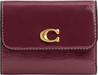 Coach Essential Card Holder Wallet In Glazed Leather