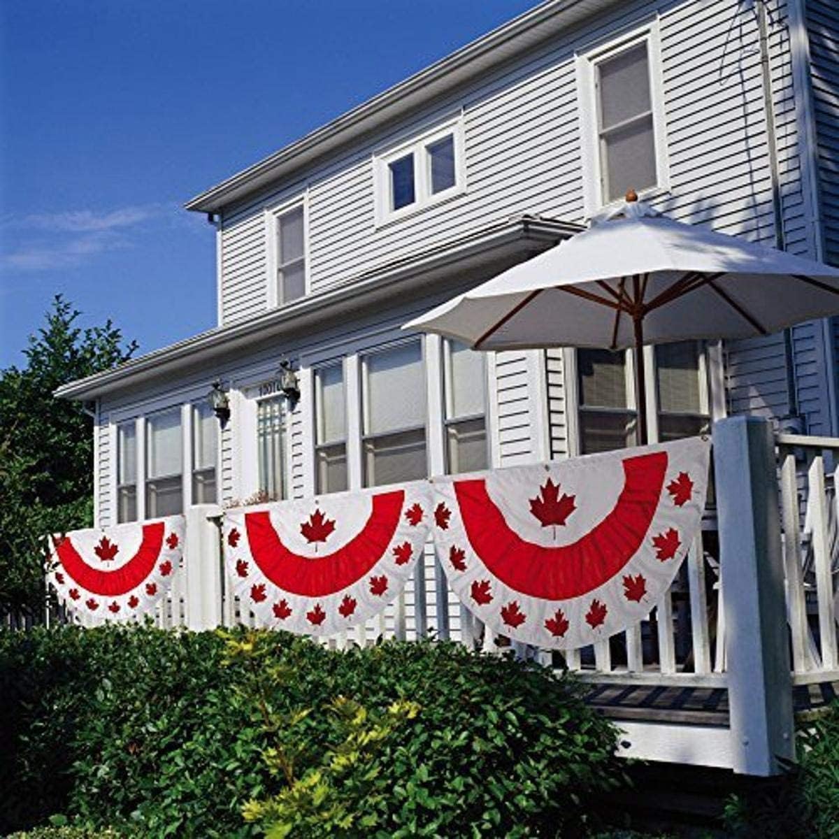 Evergreen 15P033 Canada Patriotic Applique Bunting, 58 x 27