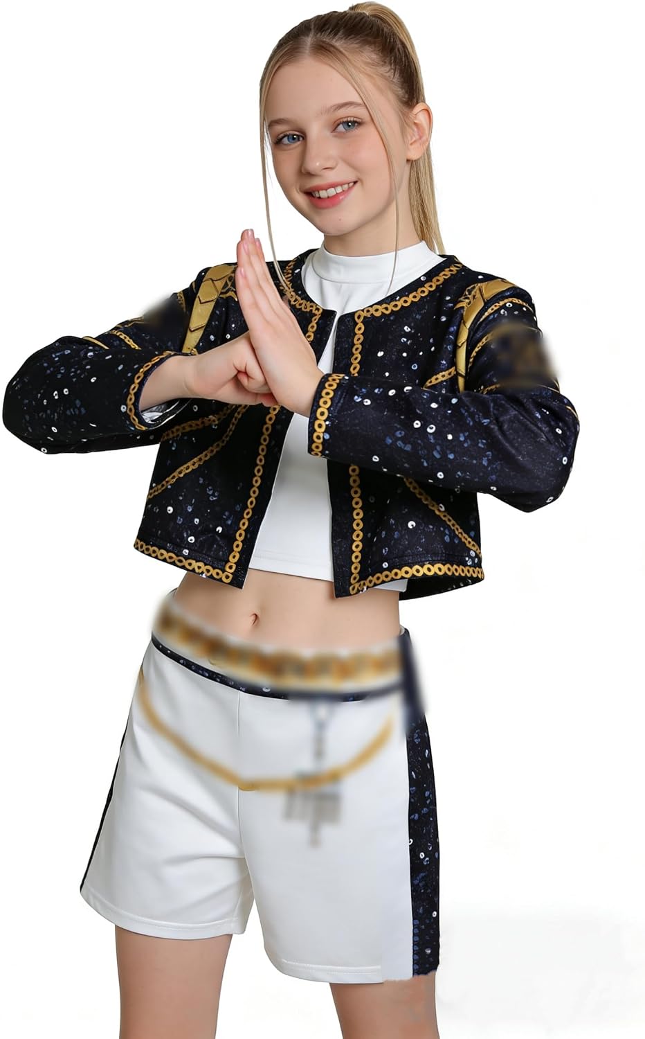 Stage Costume for Girls, 3PCS Costume for Kids Halloween Cosplay Birthday Dress Up