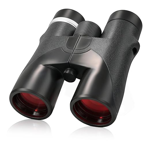 10x42 HD Binoculars for Adults High Powered - Large View Lightweight Compact Binocular with BAK4 Prism FMC Lens Carrying Bag - IPX7 Waterproof Binoculars for Bird Watching Hunting Travel