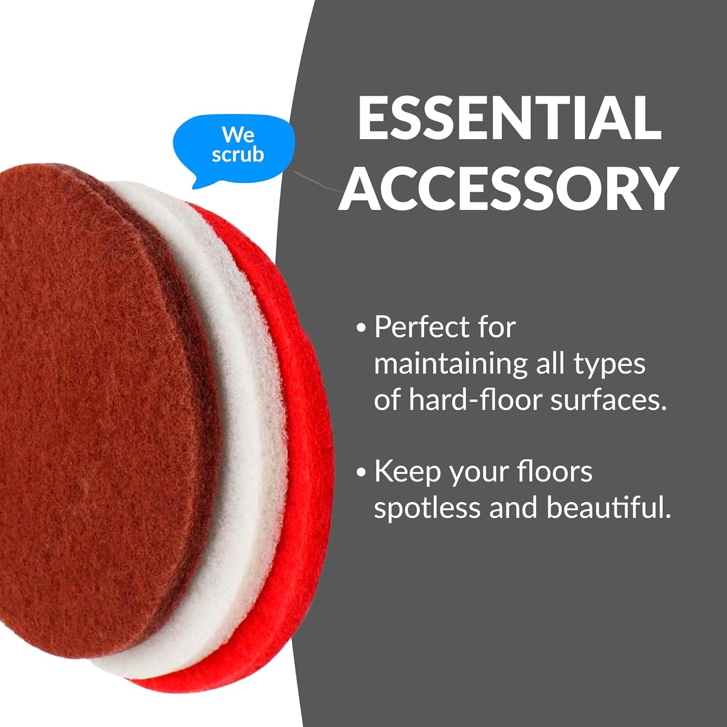 Prolux Core 13" Pad Set, Compatible with Units Purchased in 2021 and Older, Includes Waxing Stripping and Polishing Pads