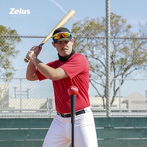 Miniatura 8 de ZELUS Red de béisbol de 7 x 7 pies, red de práctica de béisbol y sóftbol con tee, pelotas de béisbol y bolsa de transporte para batear y lanzar