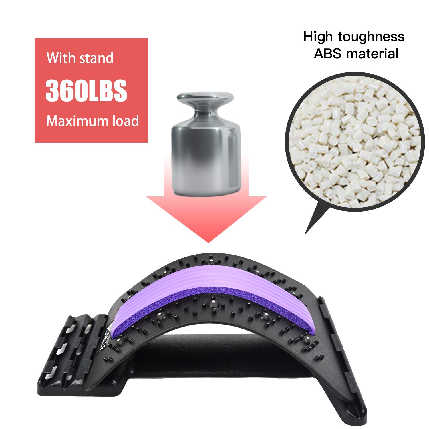 Spine Deck Back Stretcher with Acupressure Points, MultiLevel