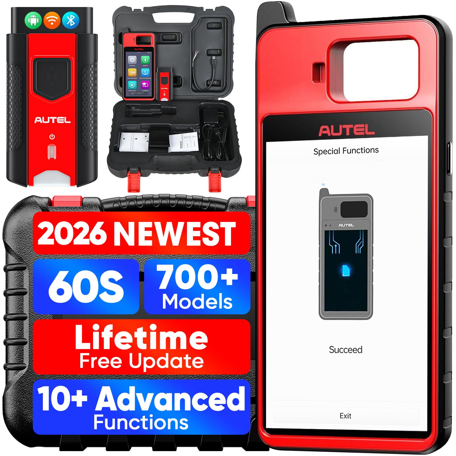 Autel Scanner MaxiIM KM100 (X) OBD2 Scan Tool, Lite IM508S PRO IM608 Pro II | 2026 KM100 Lifetime Free Update, V200 Wireless Diagnostic, Auto Scan, No IP Limit, 200+ Brands, 10X Hardware, 2&64GB, OS 9.0