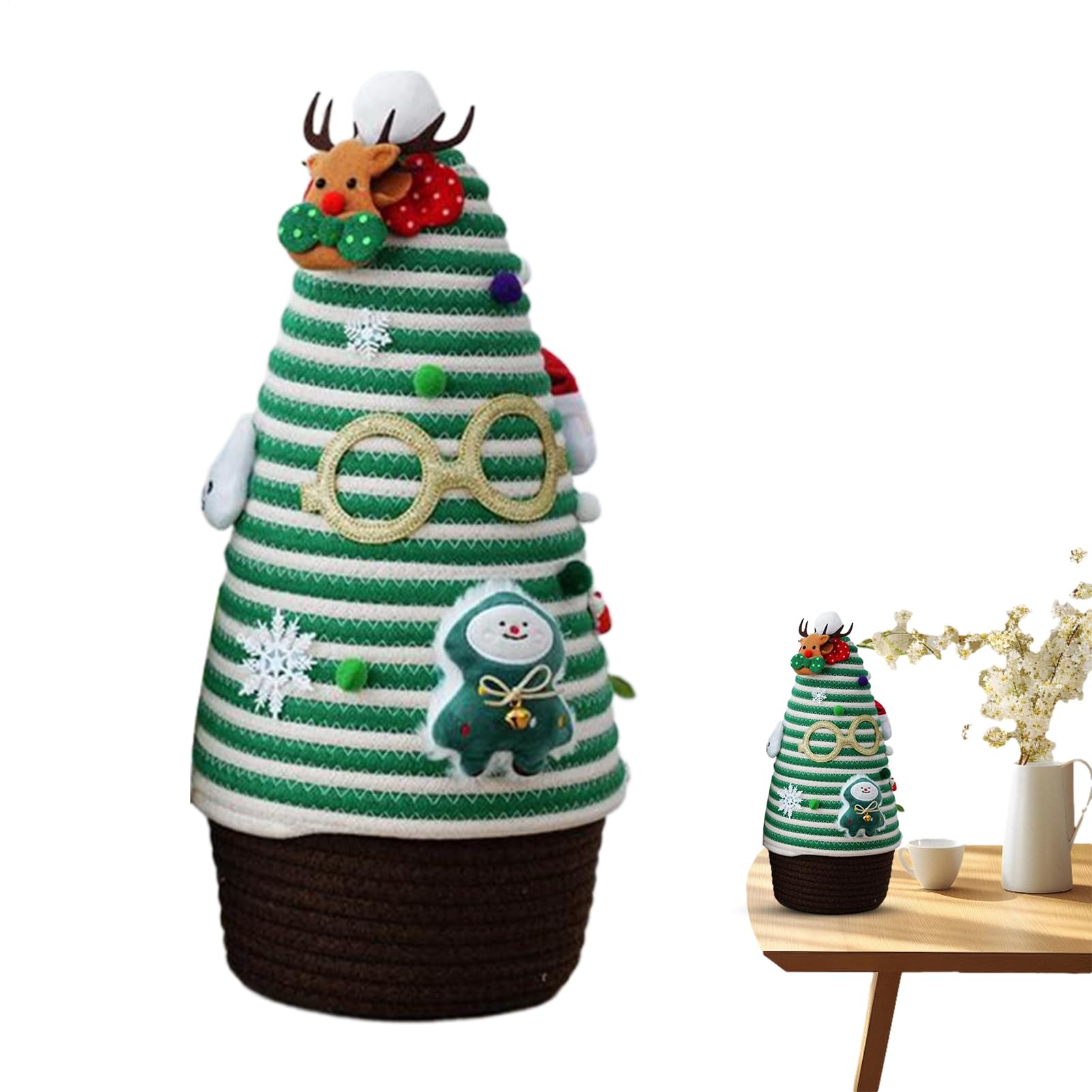 Panier de Noël vide boîte de rangement festive pour organiser les affaires d'animaux