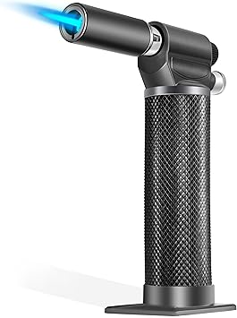 Luxgaze Butane Torch Refillable Kitchen Torch Lighter Jet Flame Cooking Torch Creme Brulee Torch Blow Torch Mini Soldering Torch for Welding Resin Art Camping Grill CulinaryGas Not Included