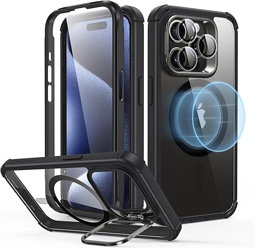 ESR Funda para iPhone 15 Pro, carcasa MagSafe de cuerpo completo, supera la protección de grado militar, funda magnética para iPhone 15 Pro, funda